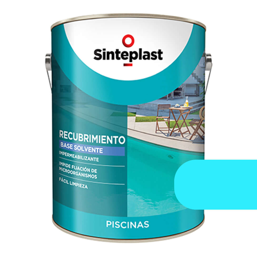 Sinteplast Piscinas Caucho Base Solvente Celeste x4lts