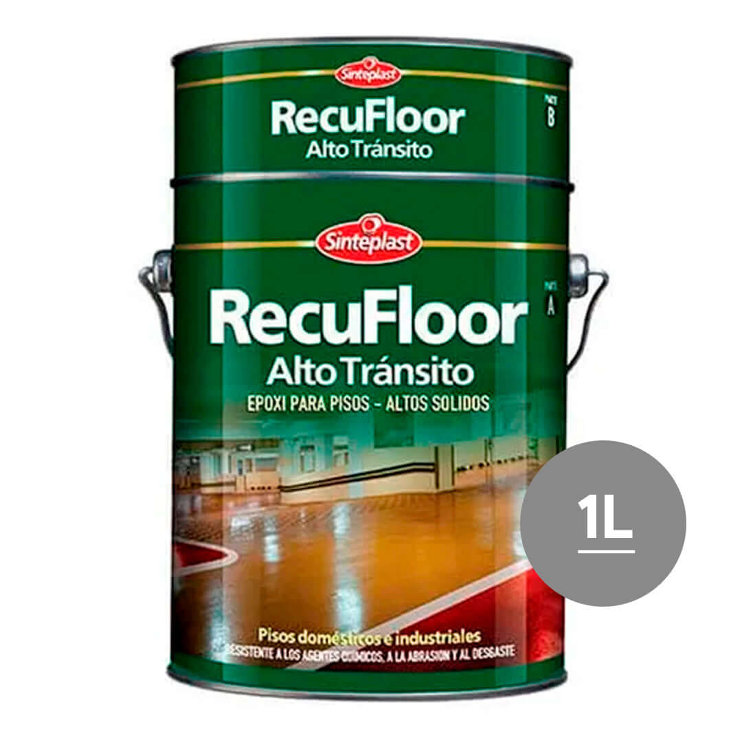 Sinteplast Recufloor Epoxi Alto Transito Gris x1lt - PINTURAS | Indugar Pinturerias