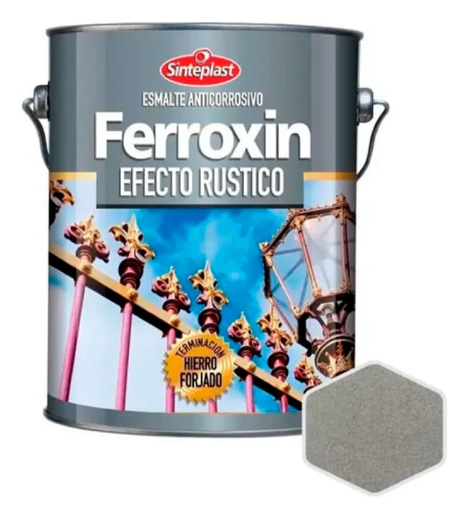 Sinteplast Ferroxin Efecto Rustico Plata x1 - PINTURAS | Indugar Pinturerias