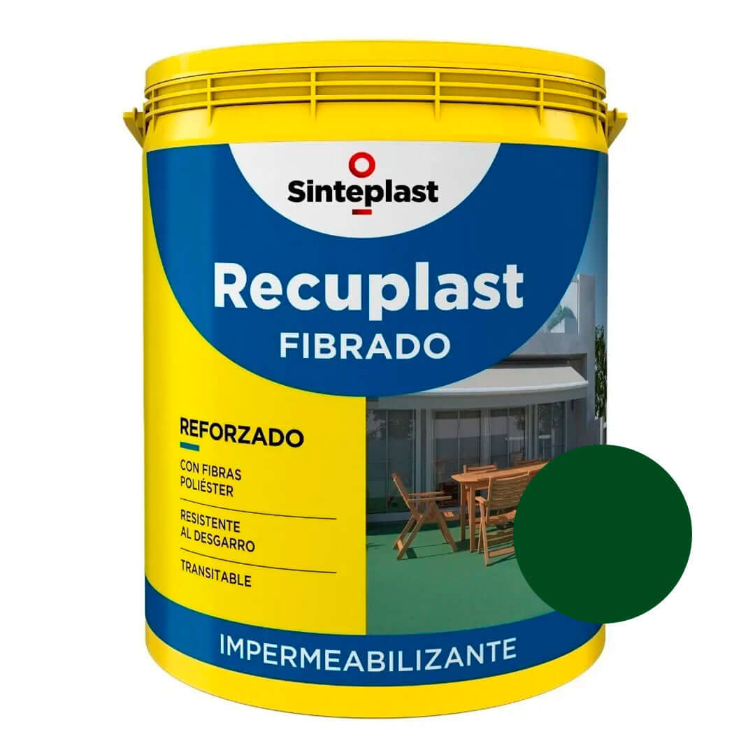Sinteplast Recuplast Fibrado Verde Cemento x4lts - PINTURAS | Indugar Pinturerias