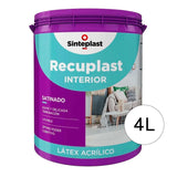 Sinteplast Recuplast Interior Satinado Blanco x4lts - PINTURAS | Indugar Pinturerias