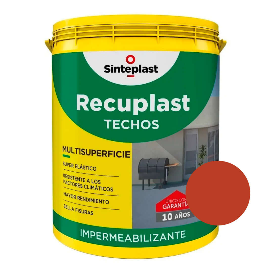 Sinteplast Recuplast Techos Rojo x4lts - PINTURAS | Indugar Pinturerias