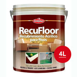 Sinteplast Recufloor Recubrimiento Para Pisos Al Agua Rojo x4lts - PINTURAS | Indugar Pinturerias